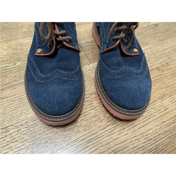 New Cesare Paciotti Boys Blue Suede Ankle Boots Shoes Size 2 34 - Picture 6 of 7